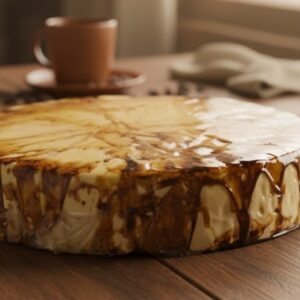 Nata com calda de café